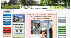 Desktop Screenshot of lycee-robespierre.fr