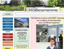 Tablet Screenshot of lycee-robespierre.fr